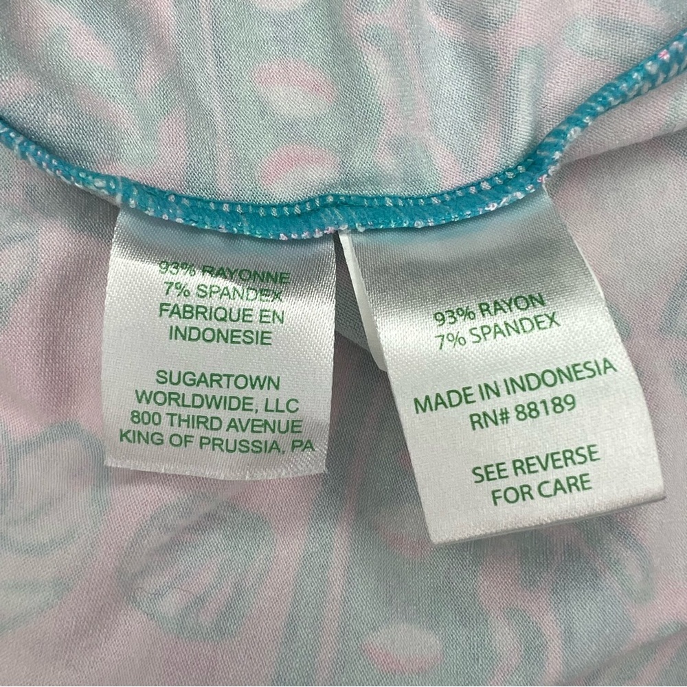 Lilly Pulitzer Tana Shift Dress Water Ya Waiting For Turquoise Teal Pink Women S - Picture 5 of 6